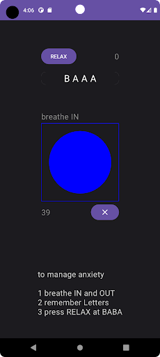 relaxBABA – manage anxiety Screen 3