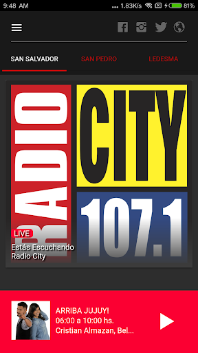 Android application Radio City Jujuy 107.1 FM screenshort
