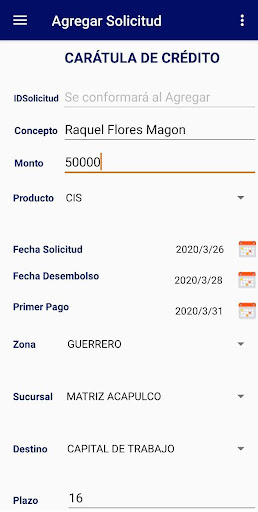 Android application Préstamo Ideal Móvil screenshort