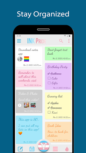 Android application INK Pride - LGBTQ Notes Lists screenshort