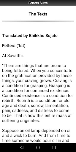 Fetters Sutta - Buddhism Screen 2