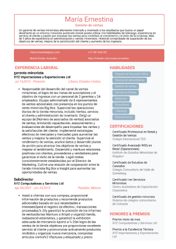 Creador de Currículums Screen 2