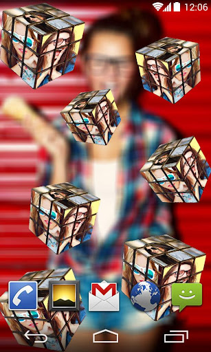 Android application 3D Photo Cube Live Wallpaper screenshort