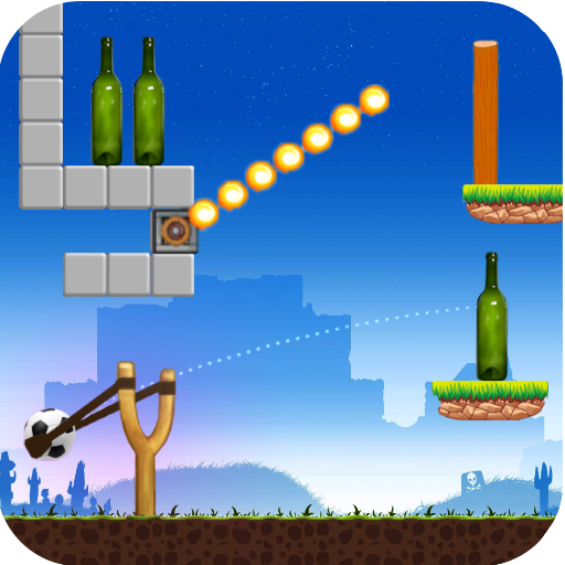 Catapult Bottle Knockdown - 2D Slingshot Throwing