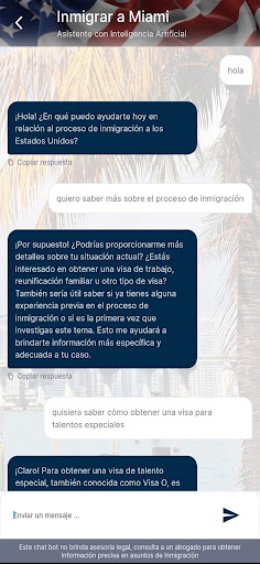 Android application Inmigrar a Miami screenshort