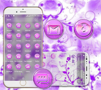 Purple Butterfly Launcher Theme 3.0 APK screenshots 2