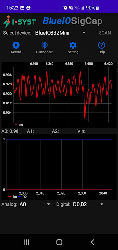 Android application BlueIOSigCap screenshort