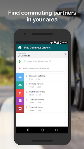 Android application Yukon Rideshare screenshort