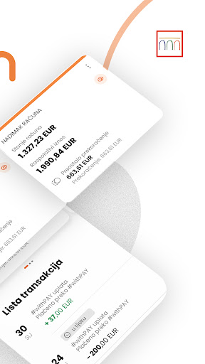 PBZ mobile banking application Screen 2