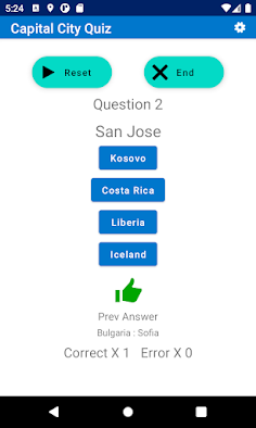Capital City Quiz - Screenshot 1