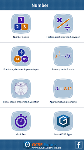 Android application GCSE Maths Number Revision LE screenshort