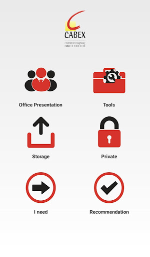 Android application CABEX EFICIO screenshort