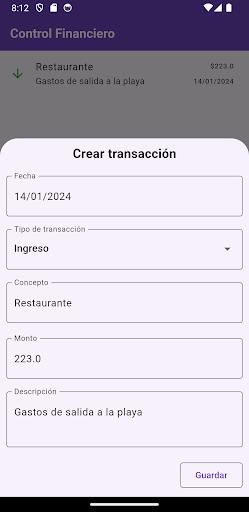 Control Financiero Screen 3
