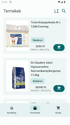 Android application Pawcity shop screenshort