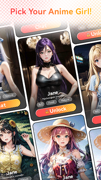 AnimeChat - Your AI girlfriend 1.1.0 APK + Mod (Remove ads / Unlocked / Premium / Optimized) for Android