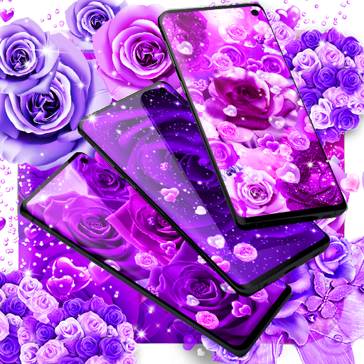 Purple rose live wallpaper - Apps on Google Play