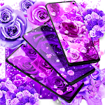 Cover Image of Download Purple rose live wallpaper  APK