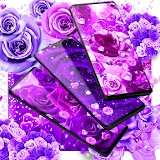 Purple rose love live wallpaper icon