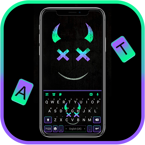 Neon Monster Smile Keyboard Ba logo