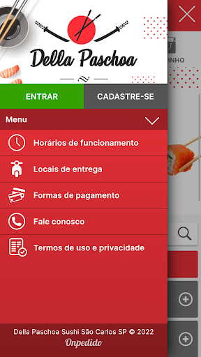 Android application Della Paschoa Sushi SP screenshort