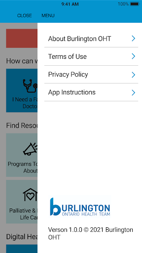 Burlington Health Navigator Screen 2