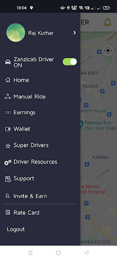 Zanzicab Driver Screen 3