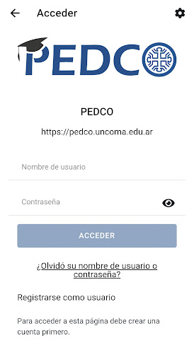 Android application PEDCO Móvil screenshort