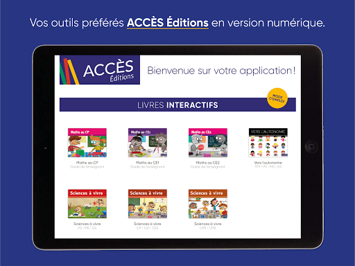 Android application ACCÈS Éditions screenshort
