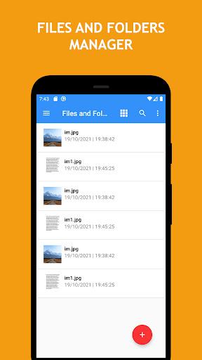 Screenshot of Files and Folders Manager