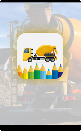 Coloring Concrete Mixer Truck Screen 3