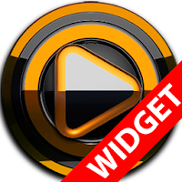 Poweramp widget - BLACK Orange
