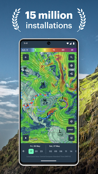 WINDY APP: wind forecast & marine weather 47.5.0 APK + Mod (Unlimited money) untuk android