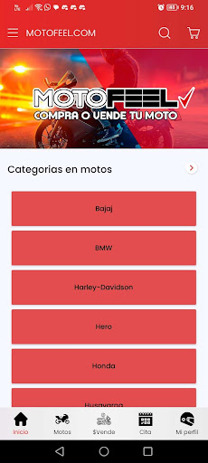 Android application Motofeel screenshort