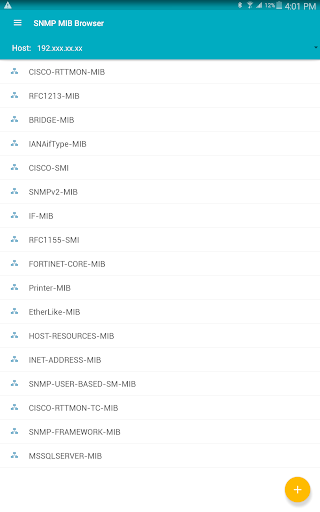 Screenshot of SNMP MIB Browser