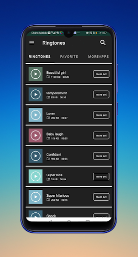 Android application Music ringtones screenshort