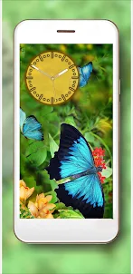 Jungles Butterflies Clock