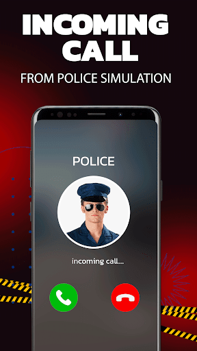 Android application Fake call police - chat pranks screenshort