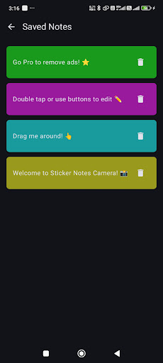 Sticker Notes Camera