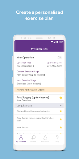 Android application Pocket Physio screenshort