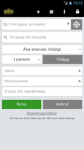 Android application Trendtaxi screenshort