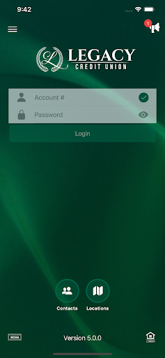 Android application Legacy Credit Union Mobile screenshort