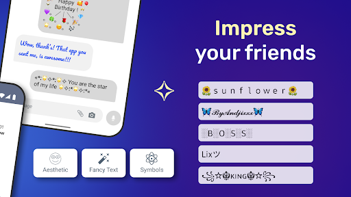 Screenshot of Aesthetic Symbols - Fancy Text