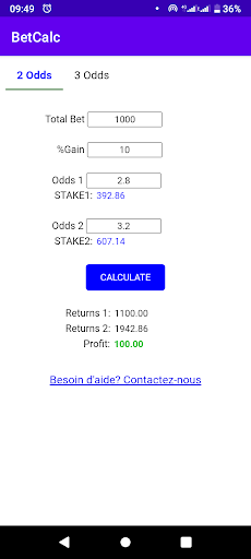 BetCalc: Easy Bet Calculator Screen 2