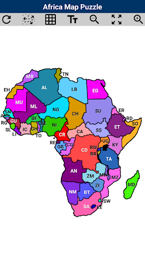 Screenshot of Africa Map Puzzle