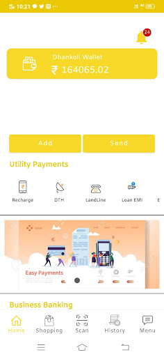 Android application Dhankoli Recharge screenshort