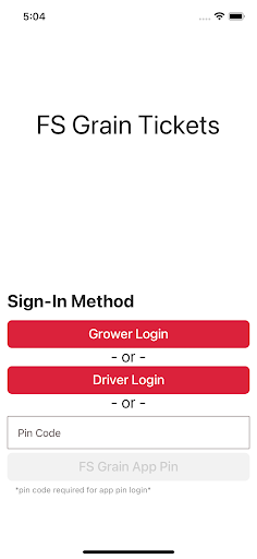 Android application FS Grain Tickets screenshort