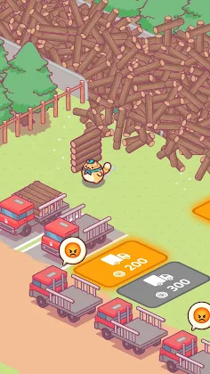 Idle Lumbercat - Wood Games - Screenshot 1