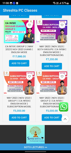SHRESHTA PROFESSIONAL COURSES Screen 2