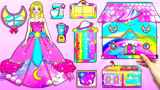 Princess Paper Dolls: Cut & Dress up| Fashion Activity Book| Paper dolls  for kids