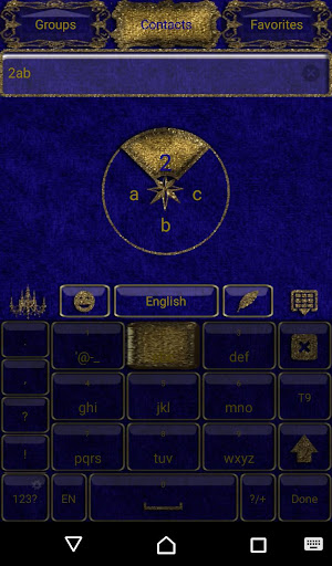 Blue Gold Chandelier Keyboard Screen 3